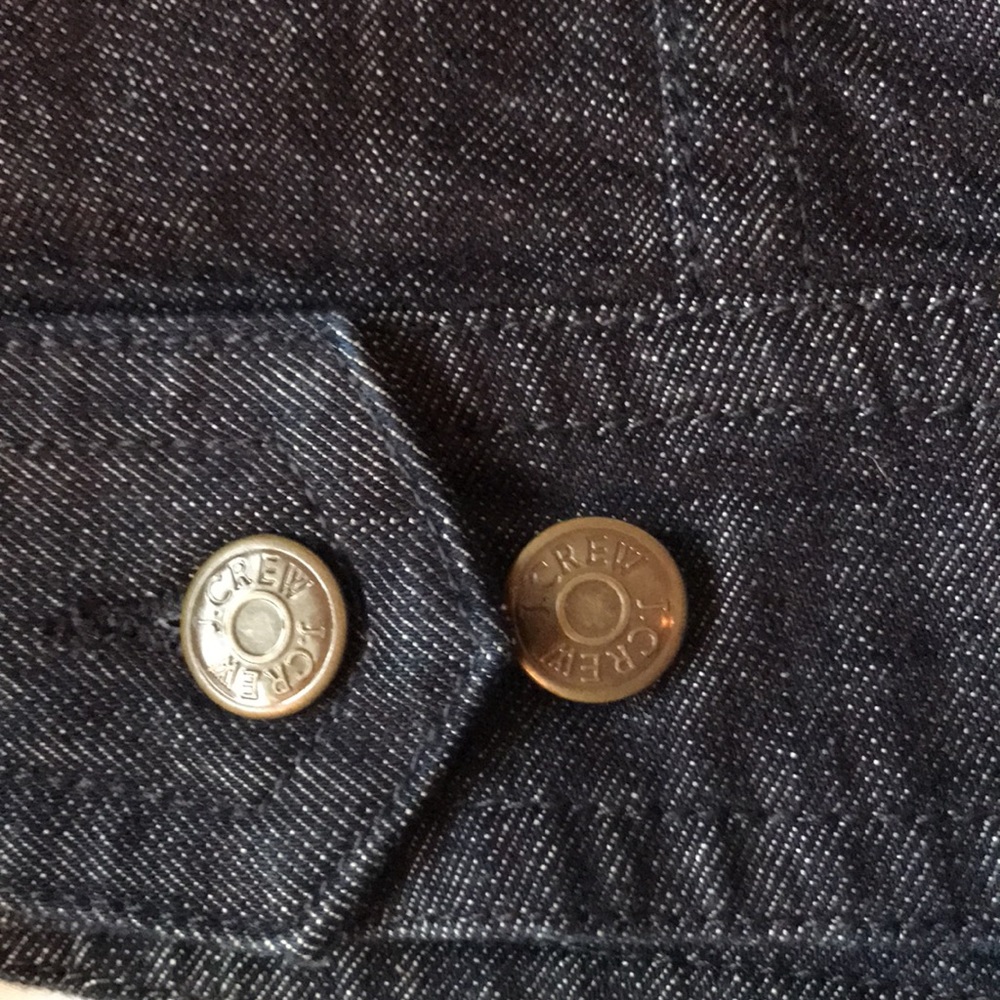 J Crew dark wash stretch denim jacket EUC - Picture 6 of 6